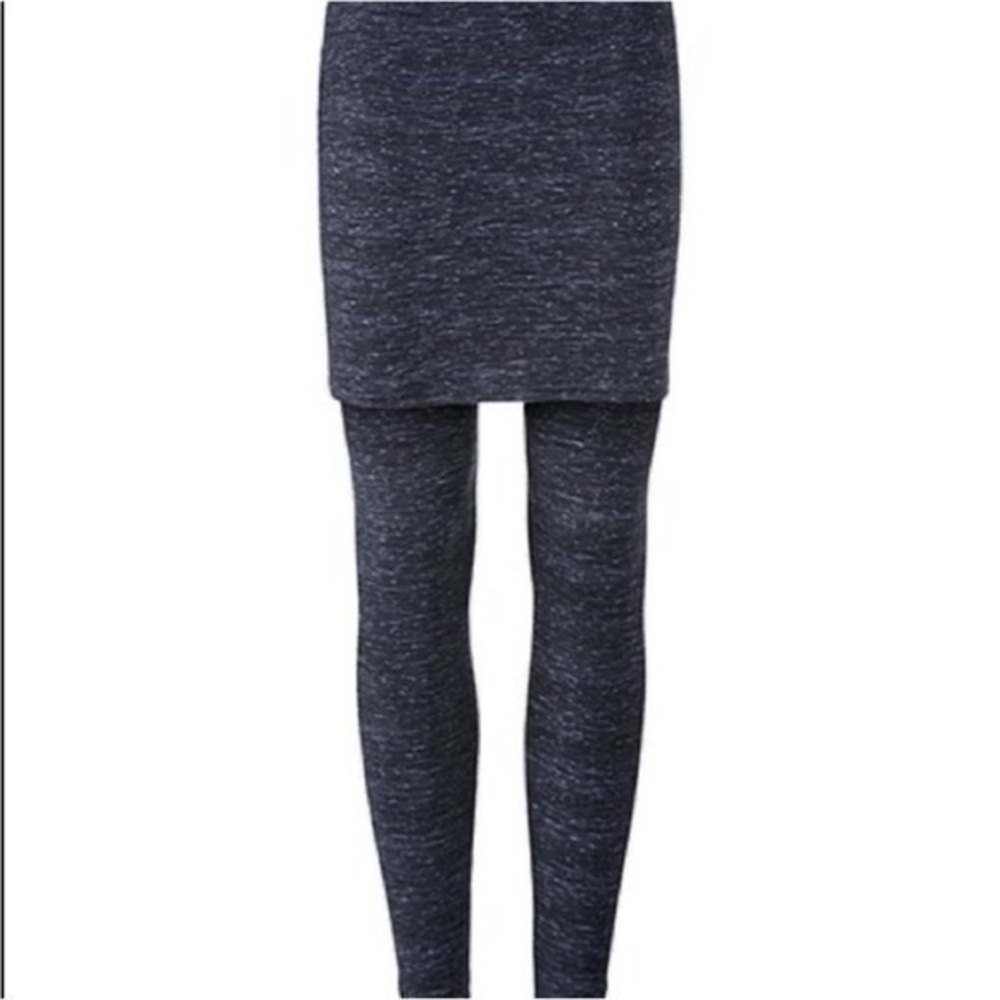 Cabi 3210 Skirted Leggings M’Leggings Black Gray Heather XS Space dye